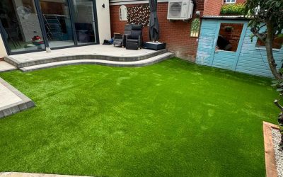 A recent artificial grass project completed