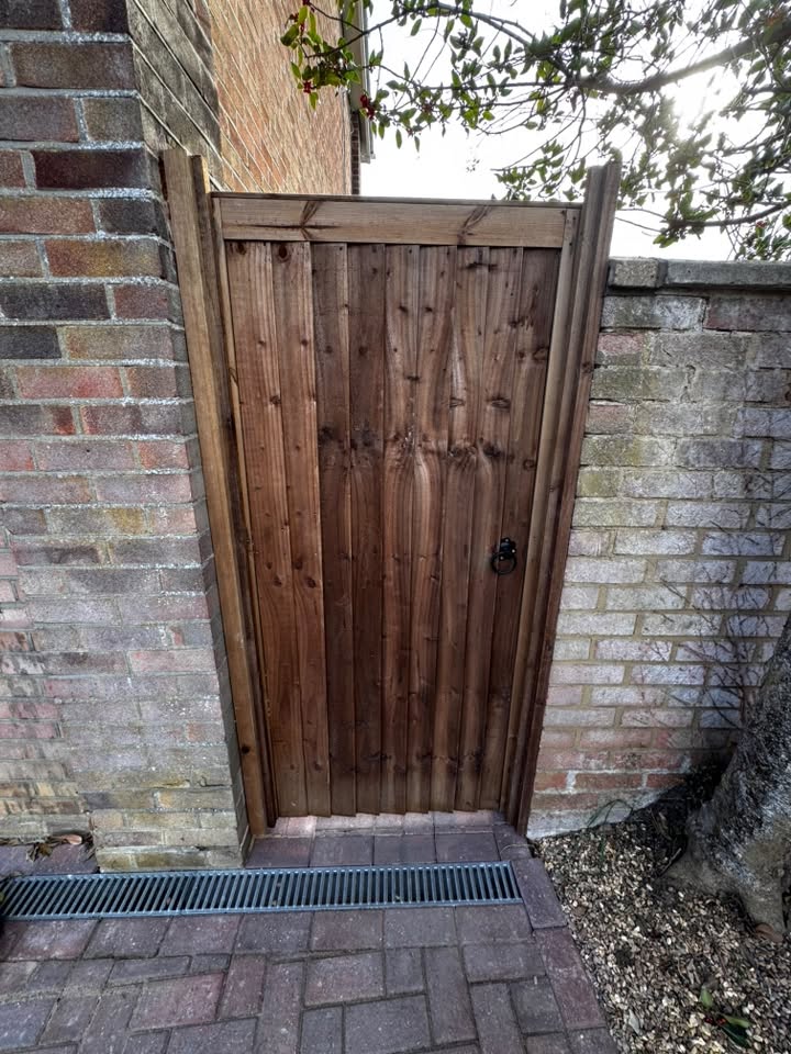Block paving path, gate and planter work in progress by LNJ Maintenance