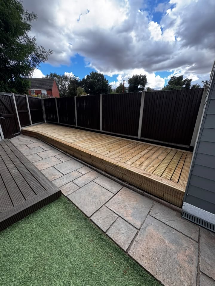 Rotten decking and frame being removed by LNJ Maintenance